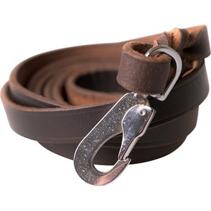 Hundkoppel Pritax Läder Brun - BRUN, 10MM