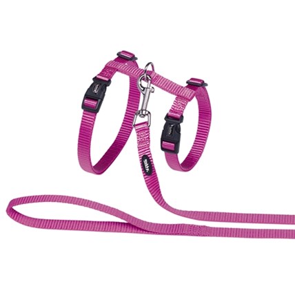 Kattsele och koppel XL Rosa