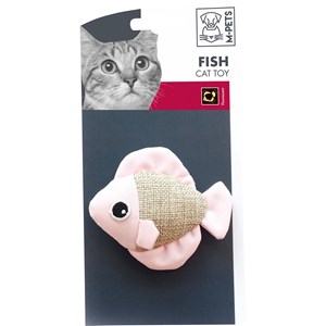 Kattleksak M-Pets Spö med fisk, 35 cm