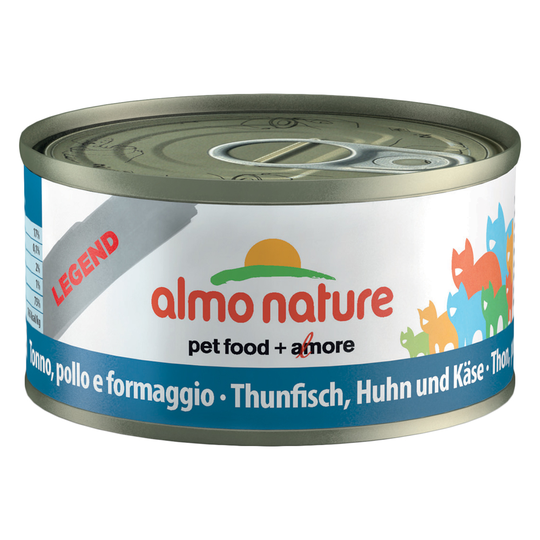 Superblandpack: 24 x 70 g Almo Nature Legend och 6 x 70 g Cosma Nature! - Tonfisk, kyckling & ost + Cosma Nature provpack