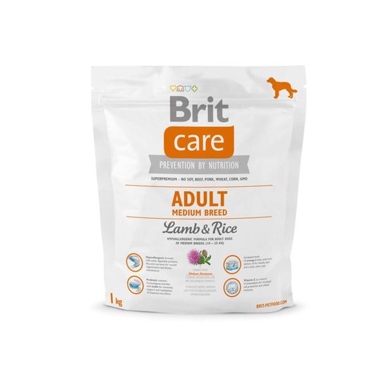 Brit Care Adult Medium Breed Lamb & Rice (1 kg)