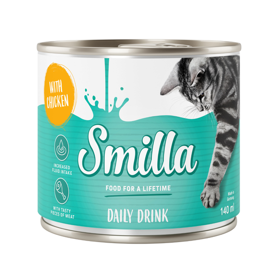 Smilla Daily Drink kattdryck med kyckling - Ekonomipack: 24 x 140 ml