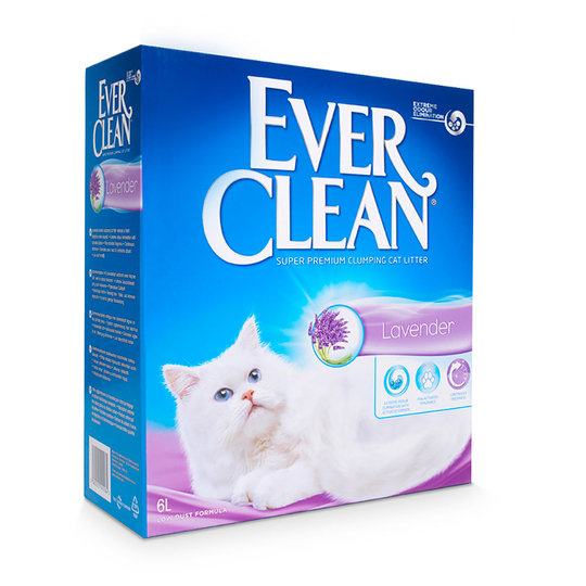 Ever Clean® Lavender klumpande strö - Ekonomipack: 2 x 6 l