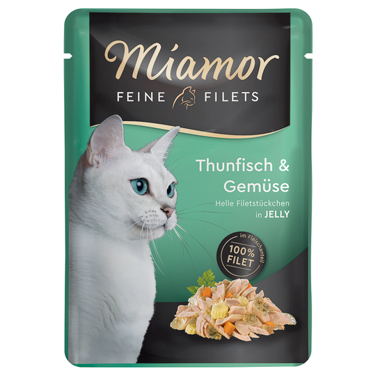 Ekonomipack: Miamor Fine Filets Pouch 24 x 100 g - Tonfisk & grönsaker