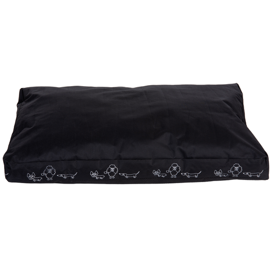 Silhouette hundkudde svart L 120 x B 80 x H 8 cm