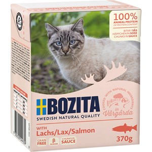 Kattmat Bozita bitar i sås med lax, 370 g