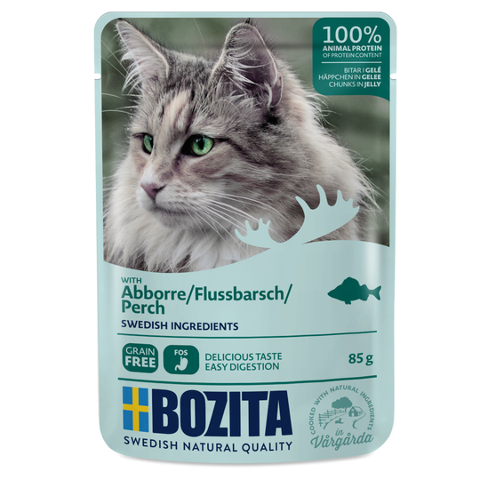 Ekonomipack: Bozita bitar i gelé Pouch 24 x 85 g - Abborre