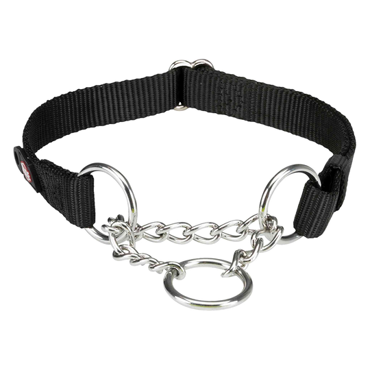 Trixie Premium Pull Stop halsband, svart - Stl. M-L: 35-50 cm halsomfång, B 20 mm