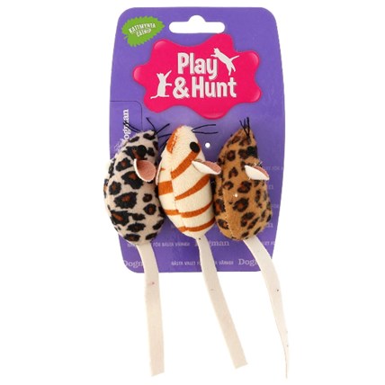 Kattleksaker Safarimöss 3-pack