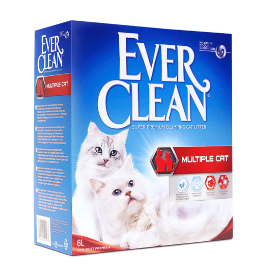 Ever Clean® Multiple Cat Clumping kattsand - Ekonomipack: 2 x 6 l