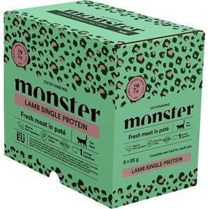Kattmat Monster Cat Pouches Adult Lamb, 8x85 g