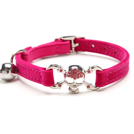 Katthalsband Döskalle Rosa