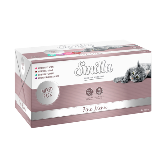 Ekonomipack: Smilla Fine Menu 24 x 100 g Mix 8 sorter