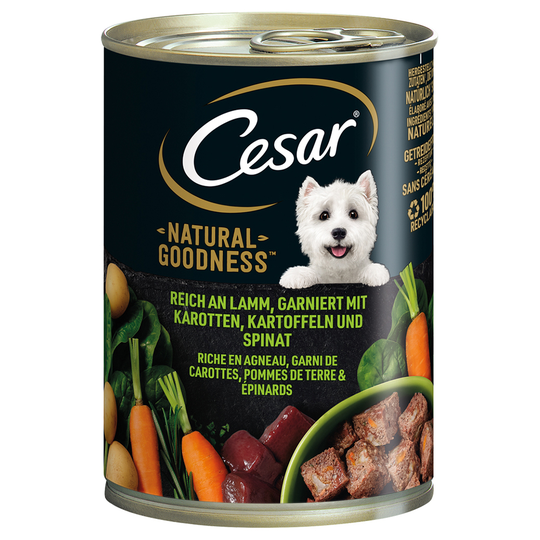 4 + 2 på köpet! 6 x 400 g Cesar Natural Goodness - Lamm