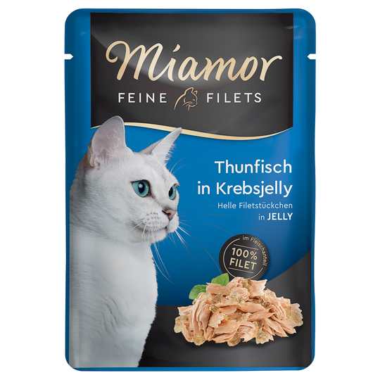 Ekonomipack: Miamor Fine Filets Pouch 24 x 100 g - Tonfisk i krabbgelé