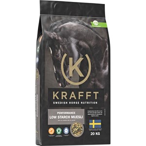 Hästfoder Krafft Performance Low Starch Müsli, 20 kg