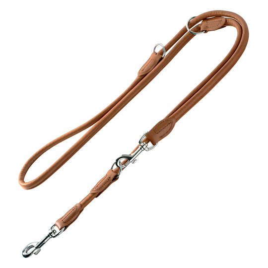 HUNTER Round & Soft koppel, cognac - Längd 200 cm, Ø 10 mm