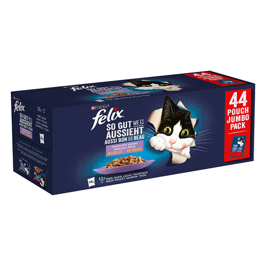 Ekonomipack: Latz "As good as it looks" Adult Pouch 44 x 85 g - Kyckling, nötkött, tonfisk, lax