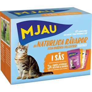 Kattmat Mjau Menybox Kött i sås, 12 x 85 g