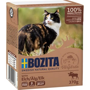Kattmat Bozita Bitar i gelé med älg, 370 g