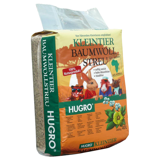 Hugro bomullsströ - Ekonomipack: 2 x 40 l