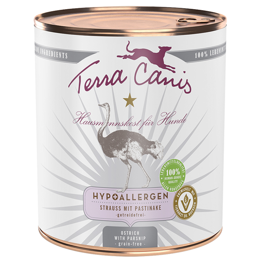 Terra Canis Hypoallergenic 6 x 800 g - Struts med palsternacka