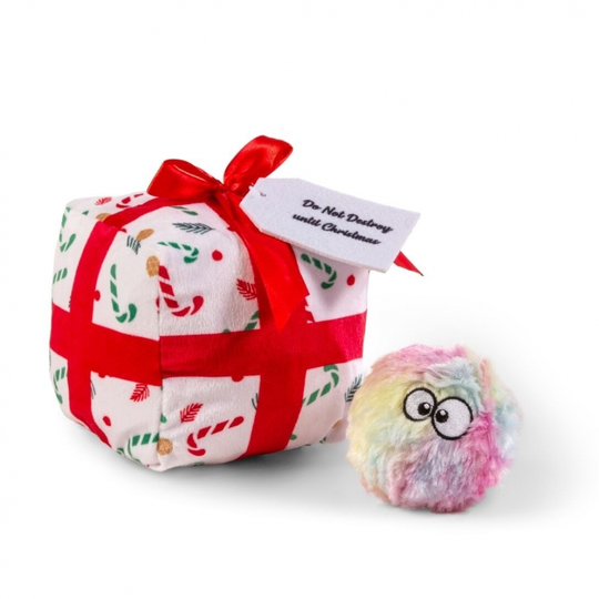 Little&Bigger Quirky X-mas Julklapp med Boll (Vit)