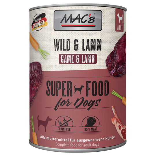 Ekonomipack: MAC's Adult 24 x 800 g - Vilt & lamm