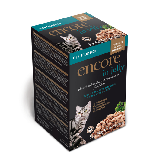 Prova nu! Encore Cat Multipack Pouch i gelé 5 x 50 g - Fish Selection