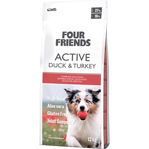 Hundfoder Four Friends Sensitive High Calorie, 12 kg