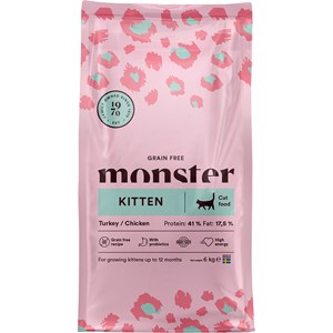 Kattmat Monster Cat Grain Free Kitten Turkey/Chicken 6 kg