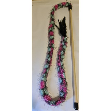 Kattleksak vippa boa Grå Turkos Rosa
