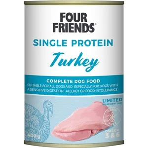 Hundfoder Four Friends Single Protein Turkey 400 g