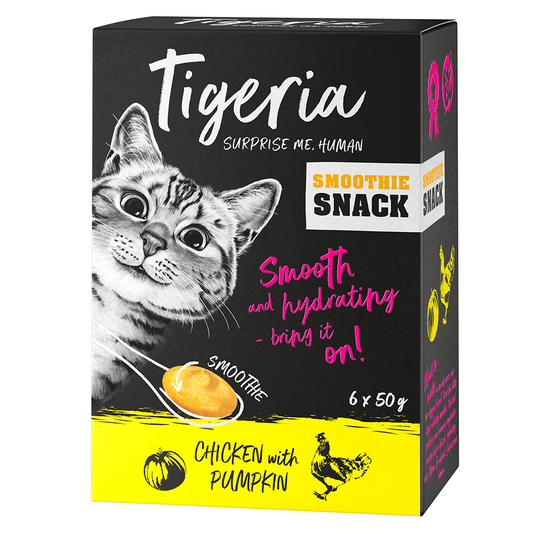 Ekonomipack: Tigeria Smoothie Snack 24 x 50 g - Kyckling med pumpa