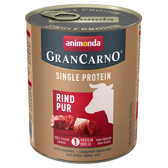 Animonda GranCarno Adult Single Protein 6 x 800 g - Nötkött Pur