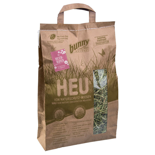 Bunny hö från naturskyddade ängar - 3 sorter - Ekonomipack: 6 x 250 g