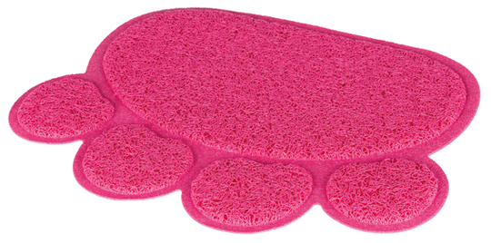 Matta till kattlåda tass rosa