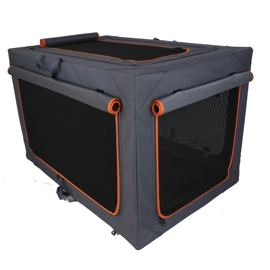 Alu Deluxe vikbar nylonbur - Storlek M: B 50,5 x T 76 x H 48 cm