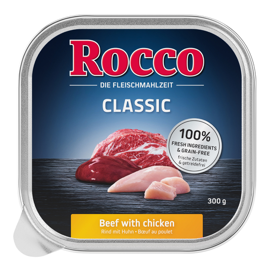Ekonomipack: Rocco Classic portionsform 27 x 300 g - Nötkött med kyckling