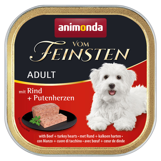Animonda Vom Feinsten Adult spannmålsfritt 6 x 150 g - Nötkött & kalkonhjärta
