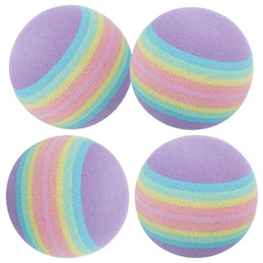 Kattleksak 4-pack bollar