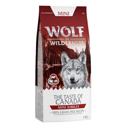 2 + 1 på köpet! 3 x 1 kg Wolf of Wilderness - Adult The Taste of Canada - Mini