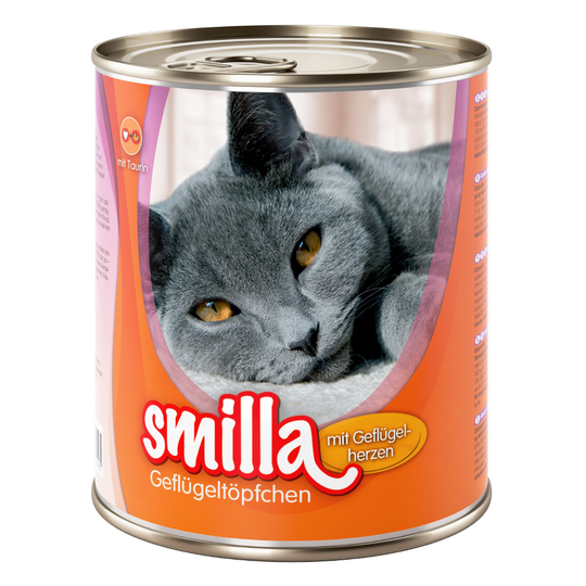 Ekonomipack: Smilla Poultry Pot 24 x 800 g - Mört fjäderfäkött med fjäderfähjärtan