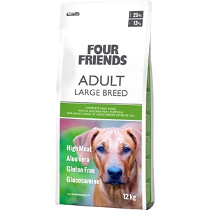 Hundfoder Four Friends Adult Large Breed, 12 kg