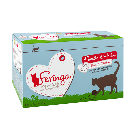 Feringa 12 x 85 g i portionspåse - Öring & kyckling med potatis