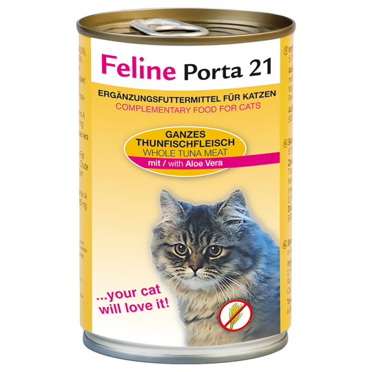 Ekonomipack: Porta 21, 12 x 400 g - Tonfisk med aloe - spannmålsfritt