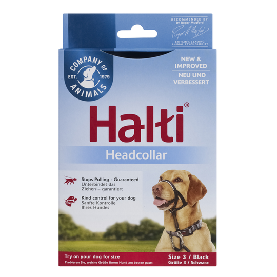 Halti nosgrimma svart - Stl. 3: dobermann, labrador, setter