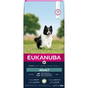 Hundfoder Eukanuba Adult Small & Medium Breed Lamm och Ris, 12 kg