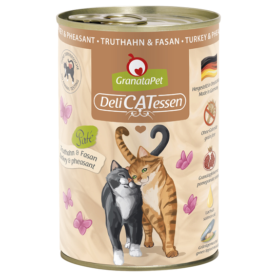 Ekonomipack: GranataPet DeliCatessen 24 x 400 g - Kalkon & fasan