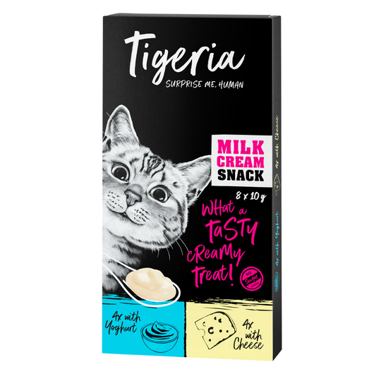 Tigeria Milk Cream Mix 8 x 10 g - Milk Cream med persika + mango